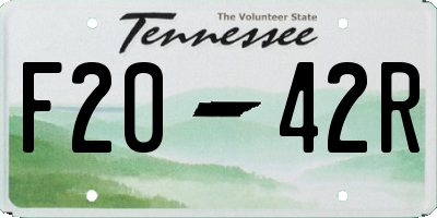TN license plate F2042R
