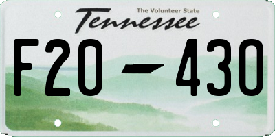 TN license plate F2043O
