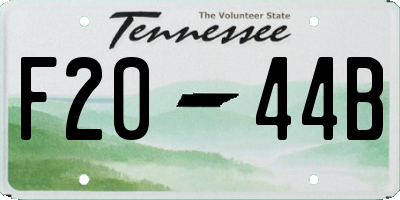 TN license plate F2044B