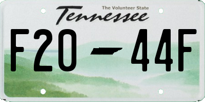 TN license plate F2044F