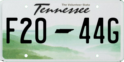 TN license plate F2044G
