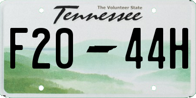 TN license plate F2044H