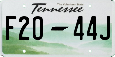 TN license plate F2044J