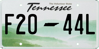 TN license plate F2044L