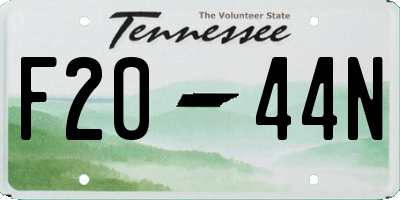 TN license plate F2044N