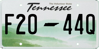 TN license plate F2044Q