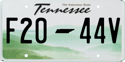 TN license plate F2044V