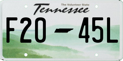 TN license plate F2045L