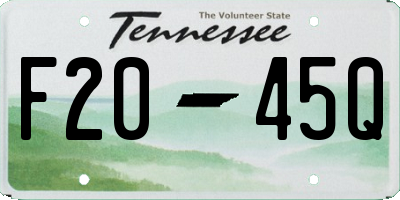 TN license plate F2045Q