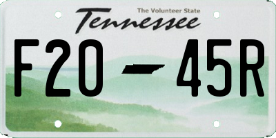 TN license plate F2045R