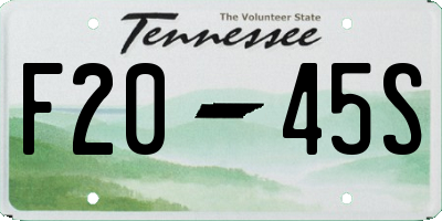 TN license plate F2045S