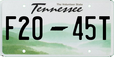 TN license plate F2045T