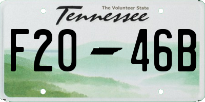 TN license plate F2046B