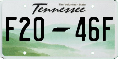 TN license plate F2046F