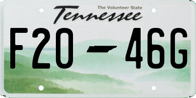 TN license plate F2046G