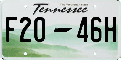 TN license plate F2046H