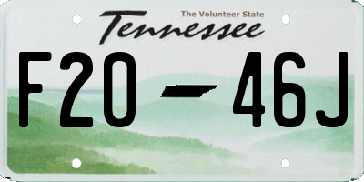 TN license plate F2046J
