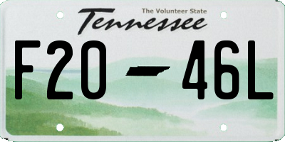 TN license plate F2046L