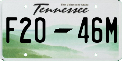 TN license plate F2046M