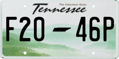 TN license plate F2046P