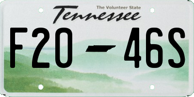 TN license plate F2046S