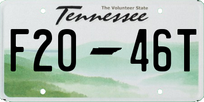 TN license plate F2046T