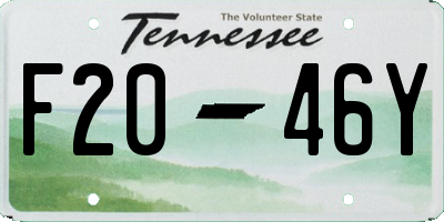 TN license plate F2046Y