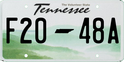 TN license plate F2048A