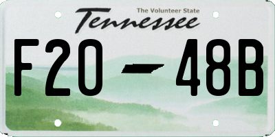 TN license plate F2048B