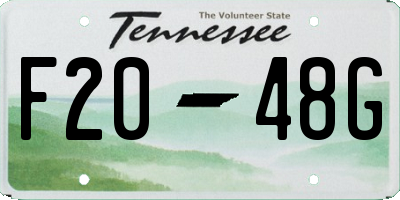 TN license plate F2048G