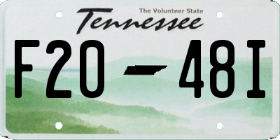 TN license plate F2048I