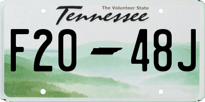 TN license plate F2048J