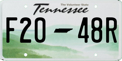 TN license plate F2048R
