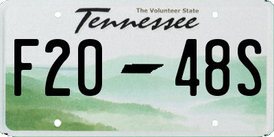 TN license plate F2048S