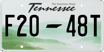 TN license plate F2048T