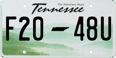 TN license plate F2048U