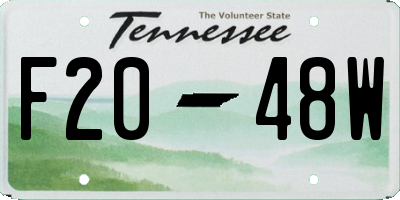 TN license plate F2048W