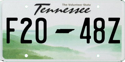 TN license plate F2048Z