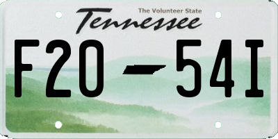 TN license plate F2054I