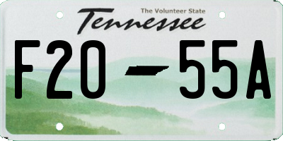 TN license plate F2055A
