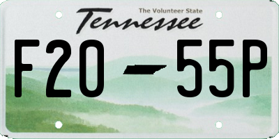 TN license plate F2055P