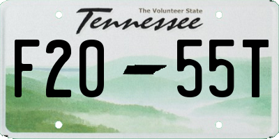 TN license plate F2055T