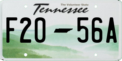 TN license plate F2056A