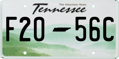 TN license plate F2056C