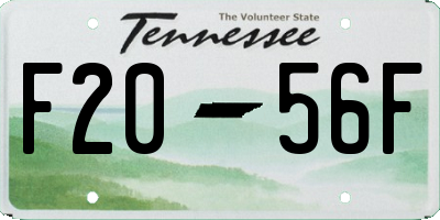 TN license plate F2056F