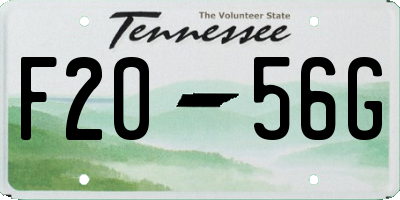 TN license plate F2056G