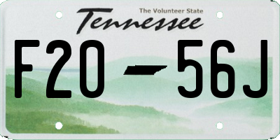 TN license plate F2056J