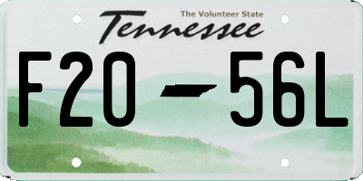 TN license plate F2056L