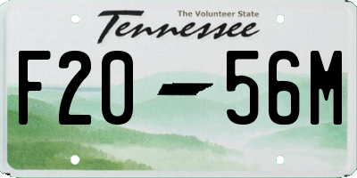 TN license plate F2056M