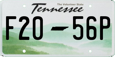 TN license plate F2056P